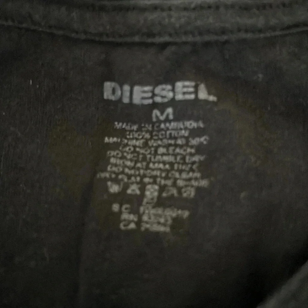 Diesel Men's Black Cotton T-Shirt - Picture 3 of 3